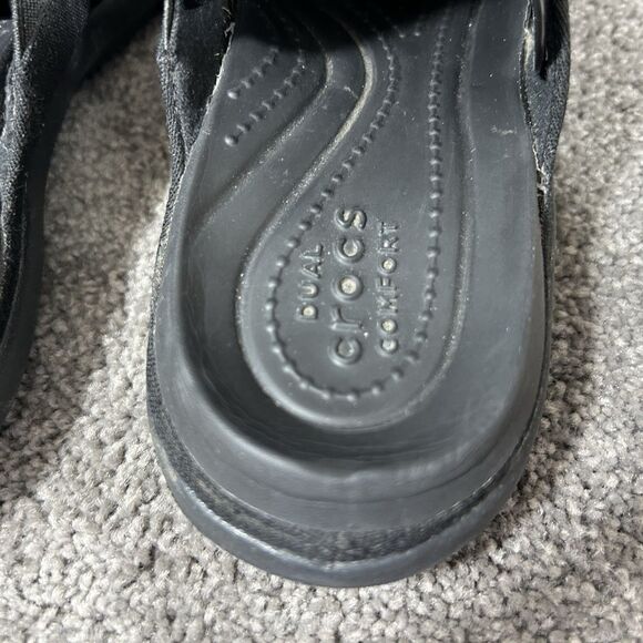 Crocs Capri Mule Women's Size 4 Black Slip On Clogs Used - Picture 8 of 13